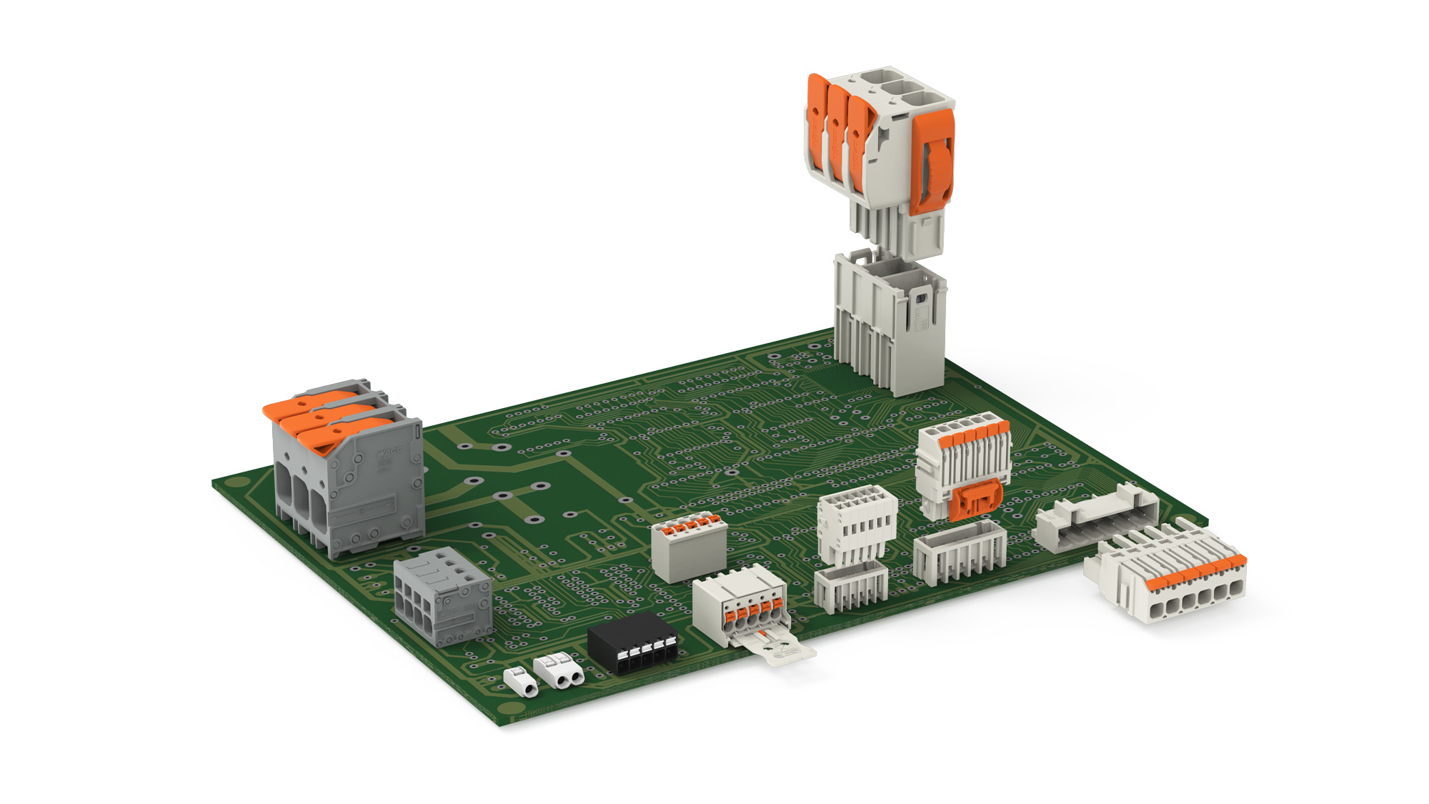 Borneras y conectores para tarjeta de circuito impreso (PCB)
