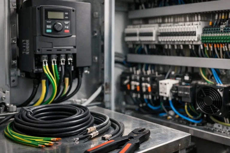 Guía de cableado para VFD en cuadros industriales