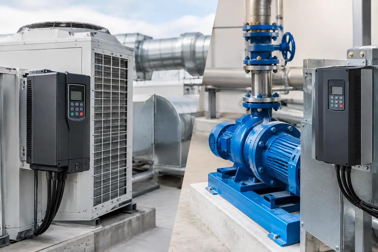 Variador HVAC versus variador bombeo comparados